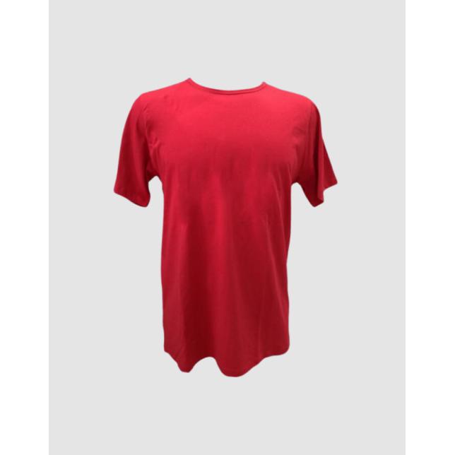 Ca 001 - Camiseta Algodo Manga Curta VERMELHO G CA 001