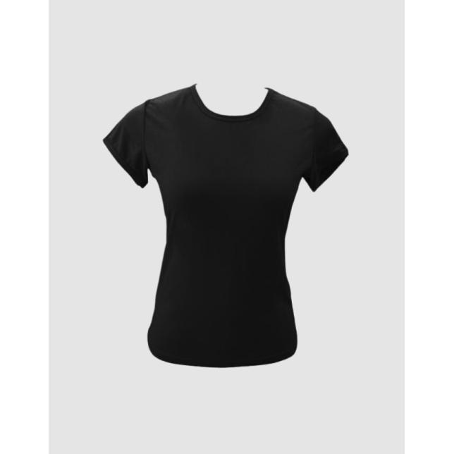 Bb 001 - Baby Look Pv Manga Curta PRETO P BB 002