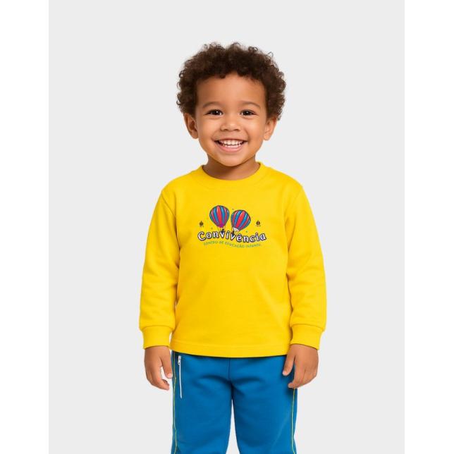 Ca 002 - Camiseta Algodo Manga Longa Convivncia AMARELO 1 