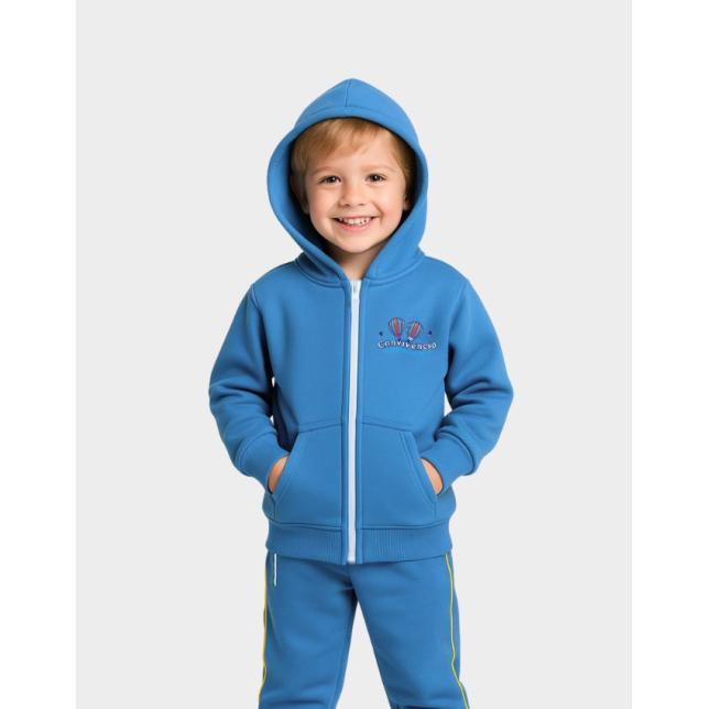 Cg 100 - Canguru Aberto Unissex Moletom Convivncia - CELESTE 165-M 02 