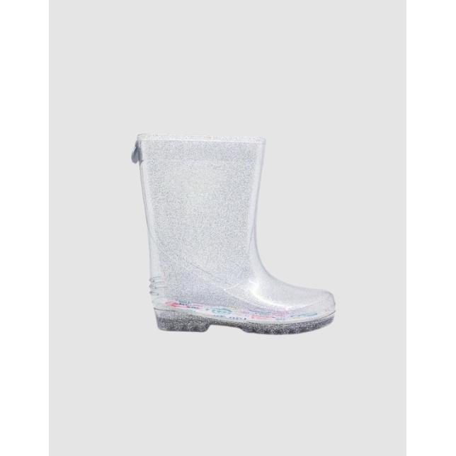 Galocha Transparente Incolor - Kidsplash GLITTER PRATA 31/32 