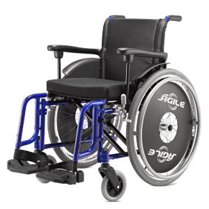Cadeira Rodas Agile Pneu Inflavel Aluminio Jaguaribe 44 AZUL METALICO 