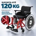 Cadeira De Rodas �gile Jaguaribe Alum�nio Pneu Infl�vel At� 120kg - Foto 2