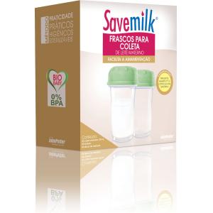 Frascos Para Coleta De Leite Materno Savemilk Com Duas Unidades