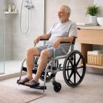 Cadeira De Banho Em Aco Pneu Macico Rg At� 100kg Jaguaribe - Foto 2