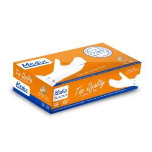 Luva De Procedimento L�tex Com Talco 100 Unidades Medix PP CREME 000017