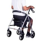 Andador Cadeira 4 Rodas Aluminio Assento/Cesto At� 135kg Mercur - Foto 7