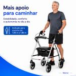 Andador 4 Rodas Com Assento E Cesto At� 135kg Mercur - Foto 6