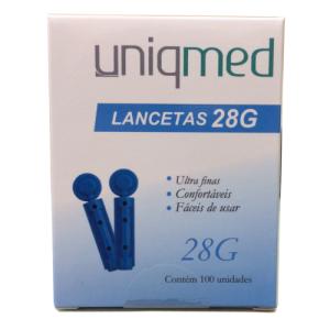 Lanceta 28g 100 Unidades Uniqmed 