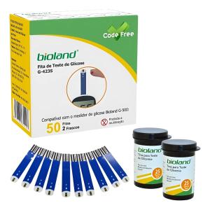 Fita Teste De Glicose Code Free Bioland Com 50 Tiras - Foto 2