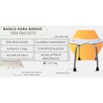 Banco Banqueta Para Banho Sem Encosto Com Abertura At� 170kg Alo - Foto 3