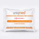 Seringa Para Insulina Ultra Fine Uniqmed Com Agulha Fixa 10 Unidades - Foto 1