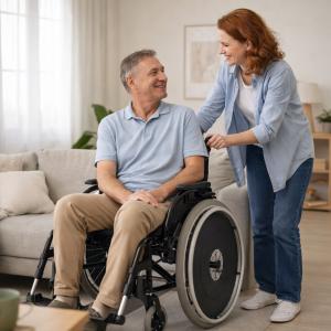 Cadeira Rodas K3 Pneu Inflavel Aluminio 150kg Ortobras - Foto 2