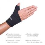 Munhequeira Com Tala Polegar Ajustavel Preto Kestal - Foto 2