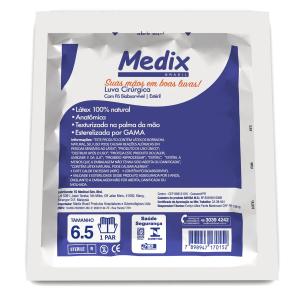 Luva Cirrgica Descartvel Estril Latex Medix 6,5 CREME 5905