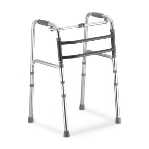 Andador Articulado E Fixo Aluminio D10 Prata At 150kg Dellamed