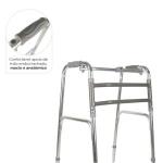 Andador Articulado E Fixo Aluminio D10 Prata At� 150kg Dellamed - Foto 10