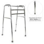 Andador Articulado E Fixo Aluminio D10 Prata At� 150kg Dellamed - Foto 17