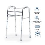 Andador Articulado E Fixo Aluminio D10 Prata At� 150kg Dellamed - Foto 16