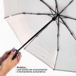 Sombrinha Uv Auto Black Fpu50+ Abre E Fecha Autom�tico Uv Line - Foto 3