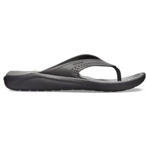 Sandalia Crocs Literide Flip 205182 Masculino 40 - M9W11 PRETO CINZA BLACK/SLATE/GREY