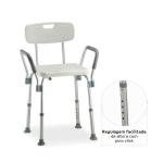 Banqueta De Banho Com Encosto E Apoio De Bra�o At� 135 Kg D3 Dellamed - Foto 6