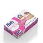 Luva Nitrila Sem Talco 100 Unidades Medix - Rosa - Foto 1
