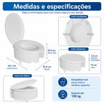 Assento Elevado Almofadado Astra Com Tampa E Trava Astra - Foto 3