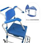 Cadeira De Banho E Higienica D60 Aluminio Com Coletor At� 150kg Dellamed - Foto 6