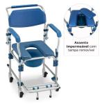 Cadeira De Banho E Higienica D60 Aluminio Com Coletor At� 150kg Dellamed - Foto 8