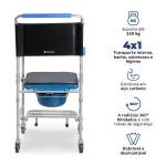 Cadeira De Banho Higi�nica D50 Desmont�vel Em A�o At� 150kg Dellamed - Foto 9