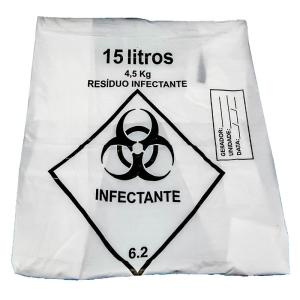 Saco Lixo Hospitalar 100 Unidades Nekplast 15L BRANCO 