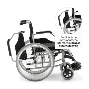 Cadeira De Rodas D600 Dobr�vel Em Alum�nio At� 120kg Dellamed - Foto 5
