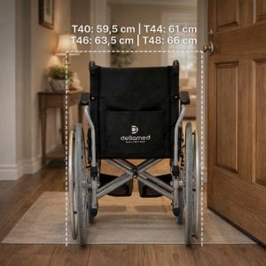 Cadeira De Rodas D600 Dobr�vel Em Alum�nio At� 120kg Dellamed - Foto 17