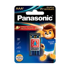 Pilha Alcalina Palito 2 Unidades Aaa2 Premium Panasonic