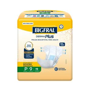 Fralda Derma Plus 9 Unidades Bigfral P BRANCO 20377-1