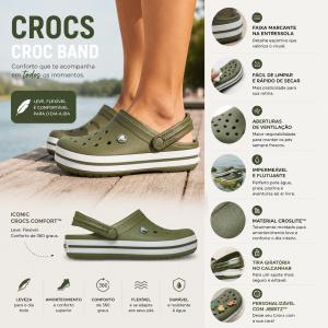 Sand�lia Crocs Crocband 11016 Feminina Original Confort�vel - Foto 7