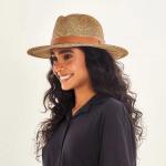 Chap�u De Palha Uv Giovana Fpu50+ Aba Larga Prote��o Solar Uv Line - Foto 1