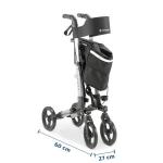 Andador Cadeira 4 Rodas Compacto Aluminio Dobravel D14 At� 135kg Dellamed - Foto 7