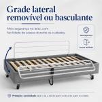 Cama Motorizada Comfort Com Grade, Rodizios E Regulagem De Altura Madeira Pilati At� 150kg - Foto 8