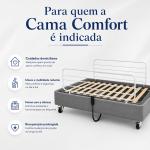 Cama Motorizada Comfort Com Grade, Rodizios E Regulagem De Altura Madeira Pilati At� 150kg - Foto 9