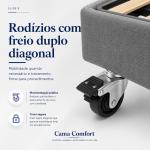 Cama Motorizada Comfort Com Grade, Rodizios E Regulagem De Altura Madeira Pilati At� 150kg - Foto 11