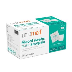 Lenco Alcool Swab 100 Unidades Uniqmed