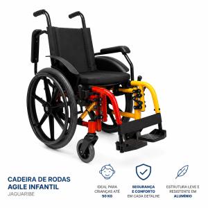 Cadeira De Rodas Agile Infantil Jaguaribe At� 50kg - Foto 2