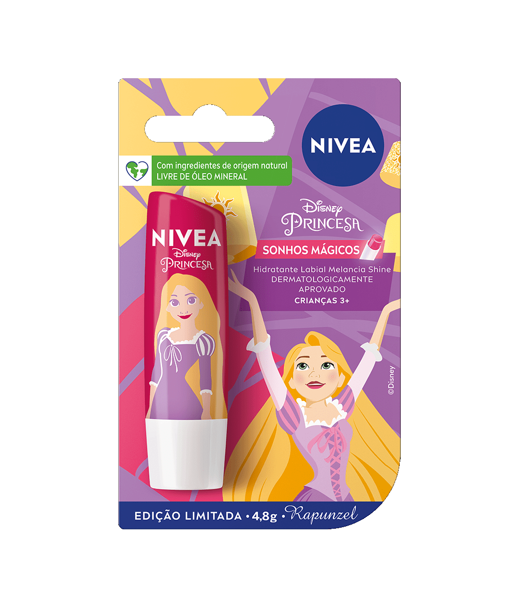 Protetor Labial Princesa Rapunzel Nivea Santa Apolônia 