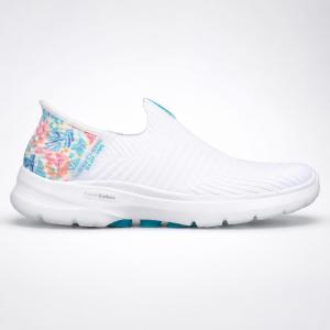 T�nis Skechers Go Walk 6 Tropical Bay 124626 Feminino 35 BRANCO