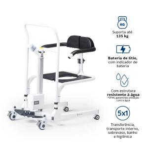 Cadeira De Transfer�ncia El�trica D80 Dellamed 5 Em 1 At� 135kg