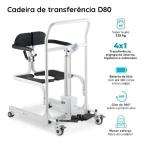Cadeira Transferencia D80 135kg Dellamed - Foto 6