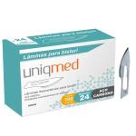 Lamina Bisturi 100 Unidades Uniqmed N.� 24 - Foto 1