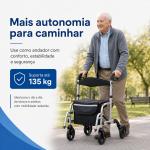 Andador Cadeira 4 Rodas 2 Em 1 Dellamed D15 At� 135kg - Foto 9